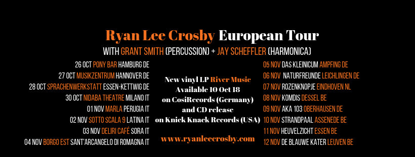Ryan Lee Crosby European Tour Dates