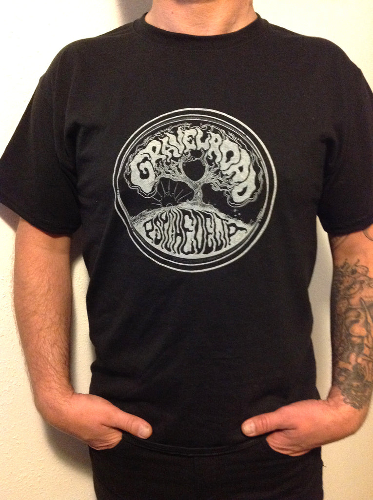 GravelRoad Psychedelta mens black t-shirt