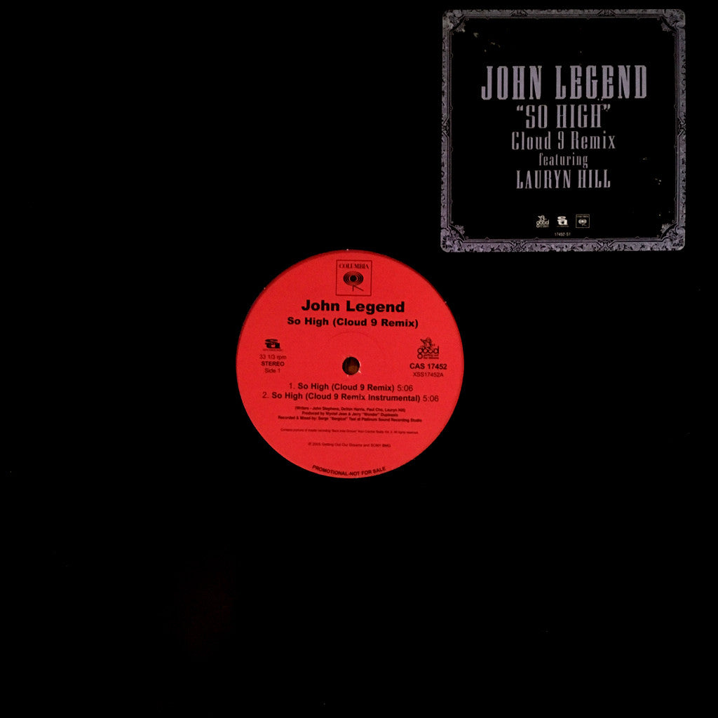 John Legend So High Cloud 9 Remix - 12 inch single